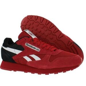 Retro Reebok Classic Leather Shoes Sz12 Flash Red/Black NBA Miami Heat colors